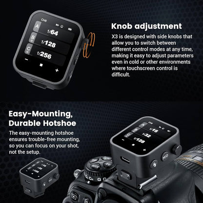 New Godox X3 TTL Wireless Flash Trigger 2.4GHz with Touchscreen - Nikon