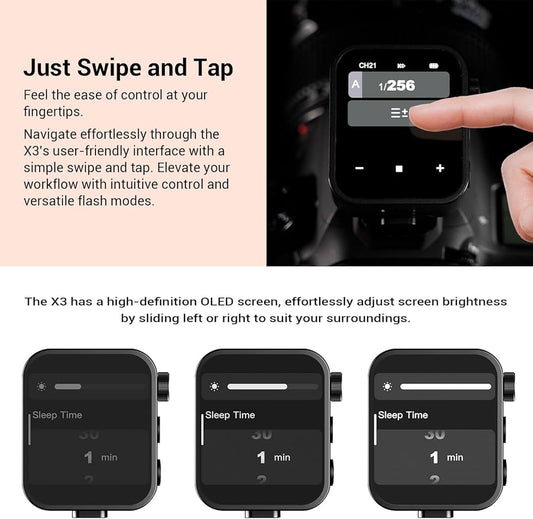 New Godox X3 TTL Wireless Flash Trigger 2.4GHz with Touchscreen - Nikon